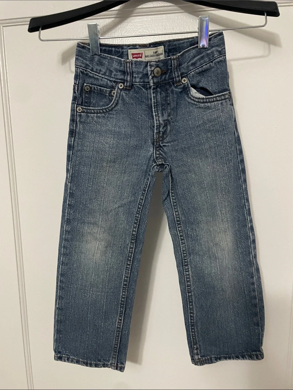 Levi's Boys Blue Straight Jeans - Faded Indigo